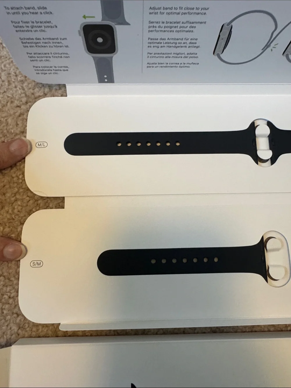 Black Sport Band for Apple Watch - Classic Silicone Strap